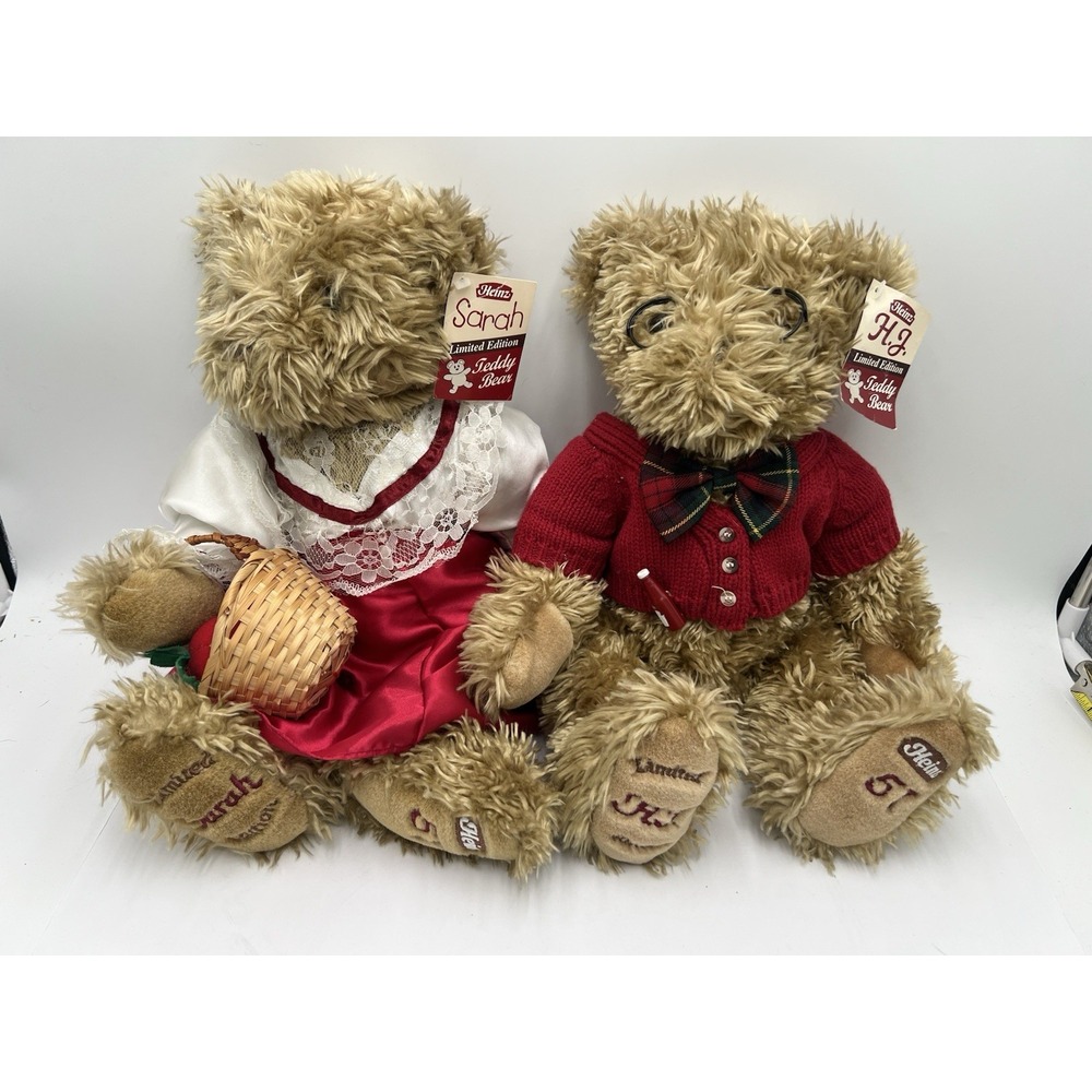 Heinz 57 Limited Edition Teddy Bear Pair Sarah & H.J. w/ Tags Accessories